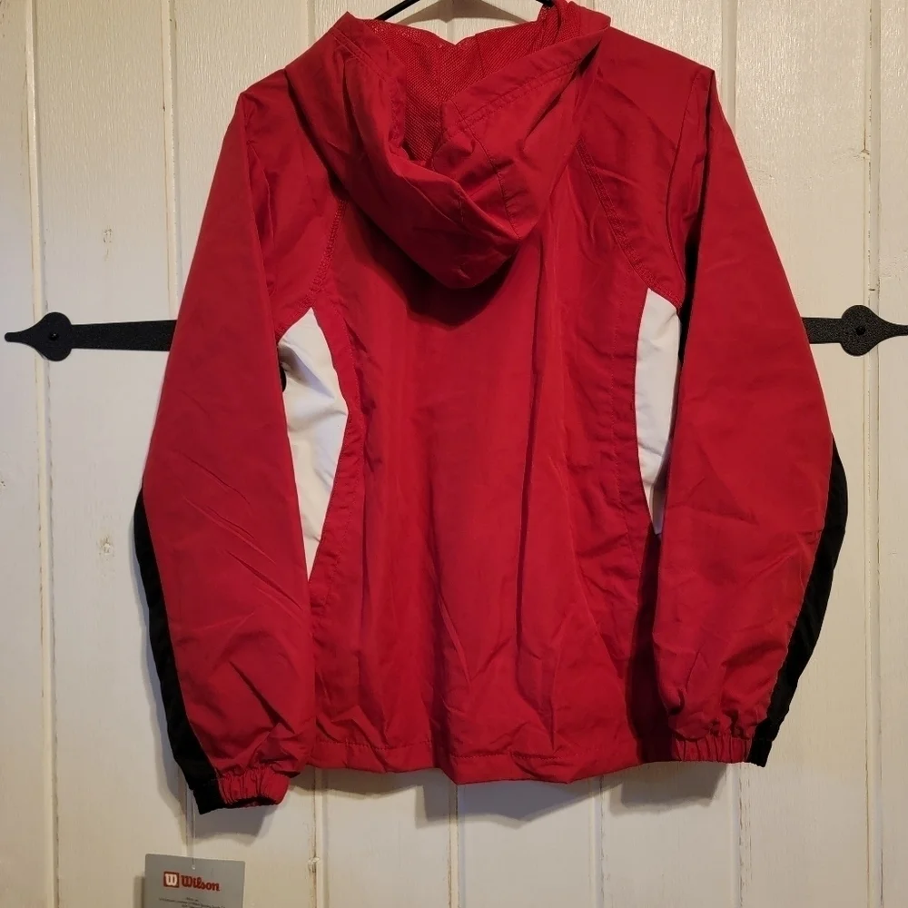 Wilson Jacket Windbreaker Red Long Sleeve Size Medium - Picture 3 of 5